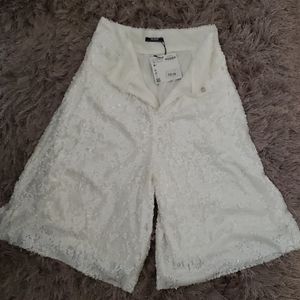 NWT. Zara parachute sequin shorts